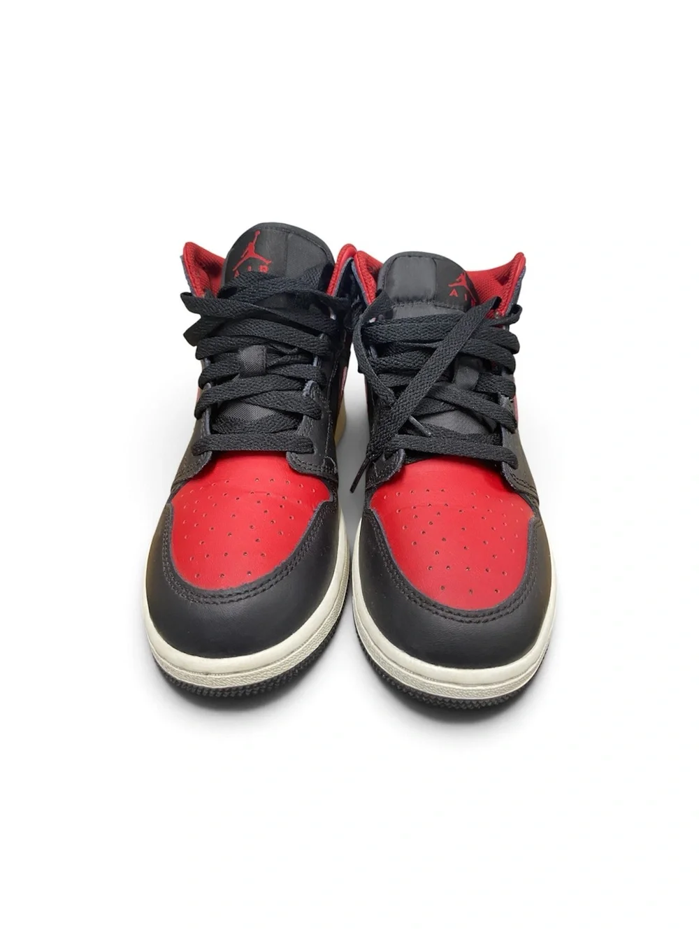Nike Air Jordan 1 Mid Bred Black Red White Youth Size 5.5